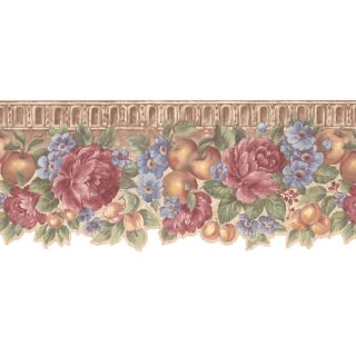 Brewster Wallcovering 9 1/4 Fruit And Floral Prepasted Wallpaper Border