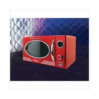 Nostalgia Electrics RMO400RED Retro Series 0.9 Cubic Foot Microwave Oven, Red