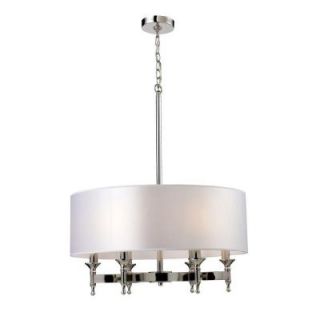 Radionic Hi Tech Pembroke 6 Light Polished Nickel Chandelier E_CHA_10162/6_RHT