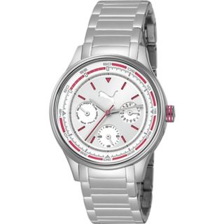 Puma Womens Motor Stainless Steel Silver/ Red Watch   15092697