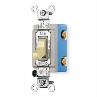 Hubbell Wiring Device Kellems Wall Switch, Ivory, HBL1201I