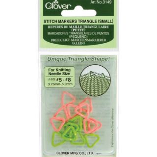 Clover Medium Triangle Yellow and purple Stitch Markers (Pack of 16)