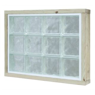 Pittsburgh Corning LightWise Hurricane Resistant Decora Wood New Construction Glass Block Window (Rough Opening 35.75 in x 83 in; Actual 34.75 in x 82 in)