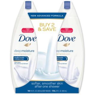 Dove Deep Moisture Body Wash, 14.5 oz, Twin Pack