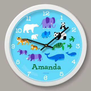 Endangered Animals Personalized 12 Wall Clock by Olive Kids