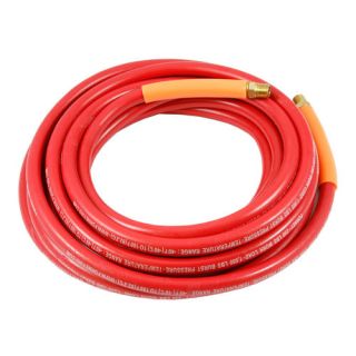 Forney 75430 Air Hose Red Rubber with 1/4 Inch Male NPT Fittings On Both Ends 1/4 Inch by 25 Feet