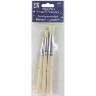 Bristle Stencil Brush Set Size 1, 4, 8