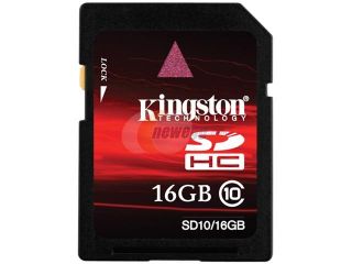 Kingston 16GB Secure Digital High Capacity (SDHC) Class 10 Flash Card Model SD10/16GB
