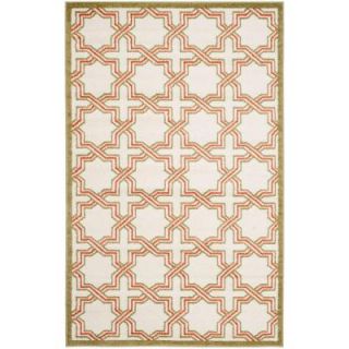 Safavieh Amherst Ivory/Light Green 4 ft. x 6 ft. Indoor/Outdoor Area Rug AMT413A 4