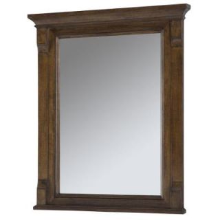 Home Decorators Collection Creedmoor 24 in. W x 31 in. L Single Wall Hung Mirror in Walnut CDNM2631