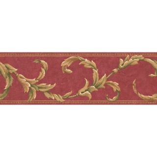 allen + roth 6.83 in Red Prepasted Wallpaper Border
