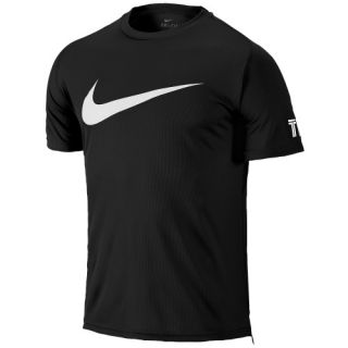 Nike Practice Shortsleeve Top   Mens   Tennis   Clothing   Bright Madarin/Midnight Navy/Classic Charcoal