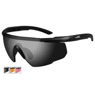 Wiley X Saber Advanced Sunglasses   Matte Black Frame/3 Interchangeable Lenses 816289