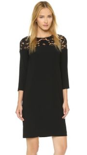 DKNY 3/4 Sleeve Dress with Lace Yoke