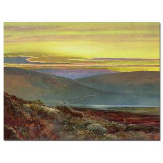 Trademark Fine Art 35 in. x 47 in. "A Lake Landscape at Sunset" Canvas Art BL0162 C3547GG