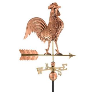 Good Directions 27 in. Polished Copper Rooster Weathervane 515P