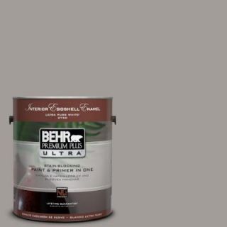 BEHR Premium Plus Ultra 1 gal. #PPU18 15 Fashion Gray Eggshell Enamel Interior Paint 275401