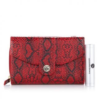 Samantha Brown Python Embossed RFID Purse with Portable Charger   7813561