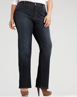 NYDJ Plus Size Marilyn Straight Jeans with Embroidered Pockets