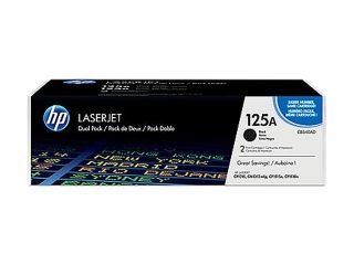 HP 125A Black Dual Pack LaserJet Toner Cartridges (CB540AD)