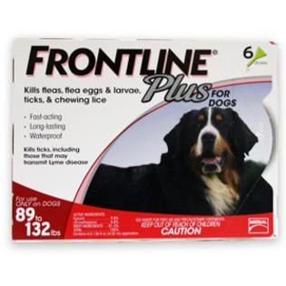 Frontline Plus Flea & Tick for Dogs 89 132 lbs, 6 Month
