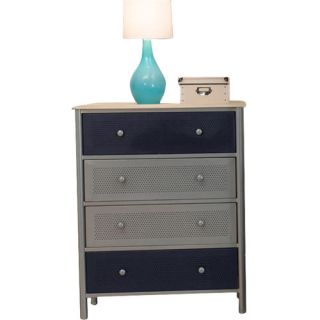 Hillsdale Universal Youth Chest in Navy and Silver