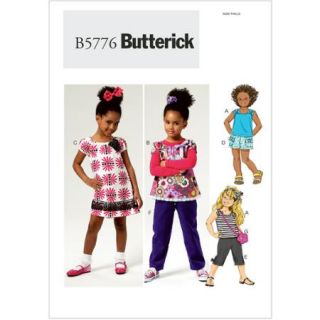 Butterick Pattern Children's and Girls' Top, Dress, Shorts, Pants and Bag, CDD (2, 3, 4, 5)