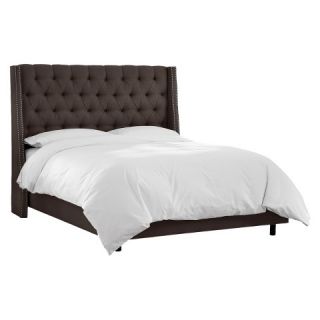 Skyline Custom Upholstered Nail Button Tufted Wingback Bed