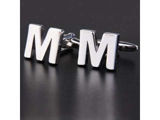 Personal Capital Letter M Silver Cufflinks
