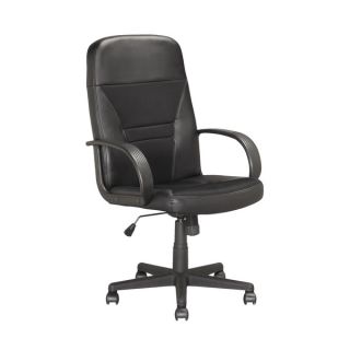 CorLiving LOF 108 O Executive Office Chair in Black Leatherette
