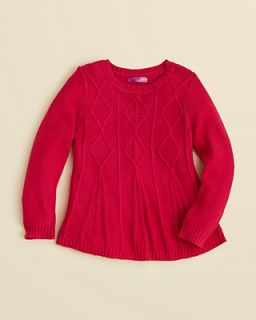 AQUA Girls' Cable Knit Classic Sweater   Sizes 4 6X