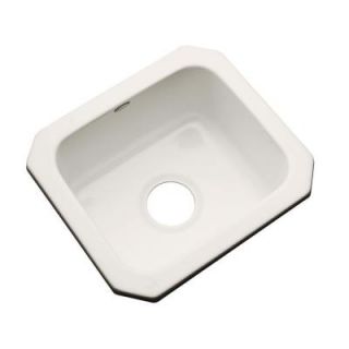 Thermocast Manchester Undermount Acrylic 16 in. 0 Hole Single Bowl Entertainment Sink in Almond 17002 UM