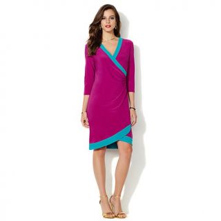 IMAN Global Chic Luxury Resort Colorblock Slimming Dress   8014814