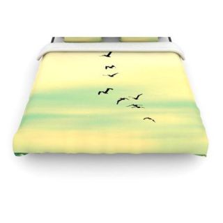 KESS InHouse ''Across The Endless Sea'' Birds Woven Comforter Duvet Cover