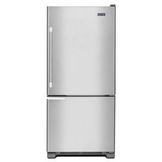 Maytag 18.7 cu ft Bottom Freezer Refrigerator with Single Ice Maker (Stainless Steel) ENERGY STAR