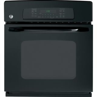 GE 27 in Self Cleaning Convection Single Electric Wall Oven (Black)