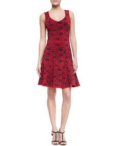 ZAC Zac Posen Wendy Sleeveless Fit and Flare Floral Dress