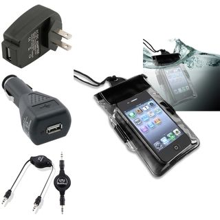 BasAcc Black Waterproof Bag/ Chargers/ Cable for Apple® iPhone/ iPod