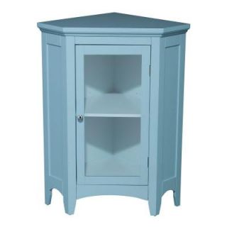 Elegant Home Fashions Hamlot 32 in. H x 24 3/4 in. W x 17 in. D Corner Floor Cabinet in Blue DISCONTINUED HDT537