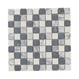 Jeffrey Court Carrara Mix 12 in. x 12 in. x 8 mm Marble Mosaic Floor/Wall Tile 99055