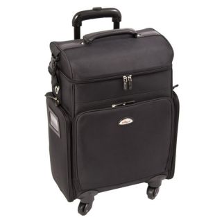 Sunrise All Black Professional Carry on Rolling Makeup Case   17107171
