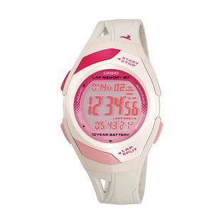 Casio Ladies Calendar Day/Date Chronograph Watch w/Round Digital Dial