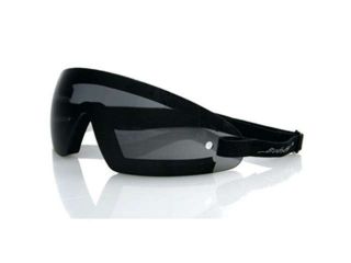 Zan Headgear BW201 Wrap Around Goggle  Black Frame  Smoked Lens