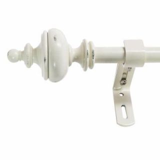 Montevilla 48 in.   86 in. 5/8 in. Urn Rod Set in Distressed White 680656136348