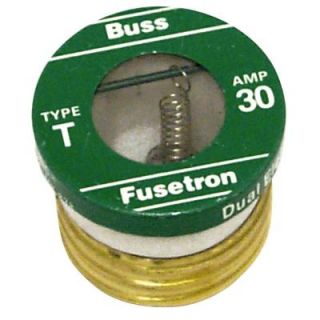 Cooper Bussmann T Series 30 Amp Plug Fuses (2 Pack) BP/T 30