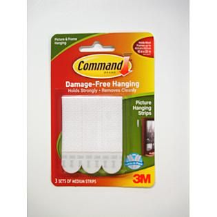 Scotch  Command Damage Free picture Hanging Strips, 3 Sets of Medium