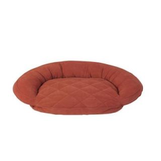 Carolina Pet Company Medium Earth Red Microfiber Quilted Bolster Bed with Moister Protection 02025