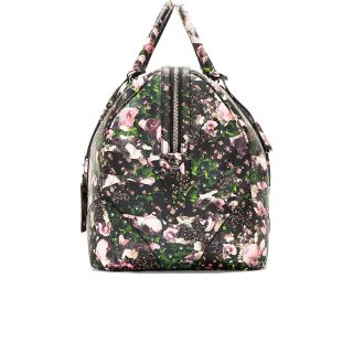 Givenchy Black Leather Floral Padlocked Lc Duffle
