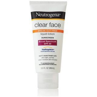 Neutrogena Clear Face Liquid Lotion Sunscreen, SPF 30, 3 fl oz