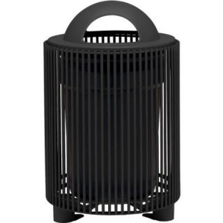 Tradewinds Grand Isle 32 Gal. Textured Black Contract Trash Can with Liner and Dome Top HD P43D3ET TB